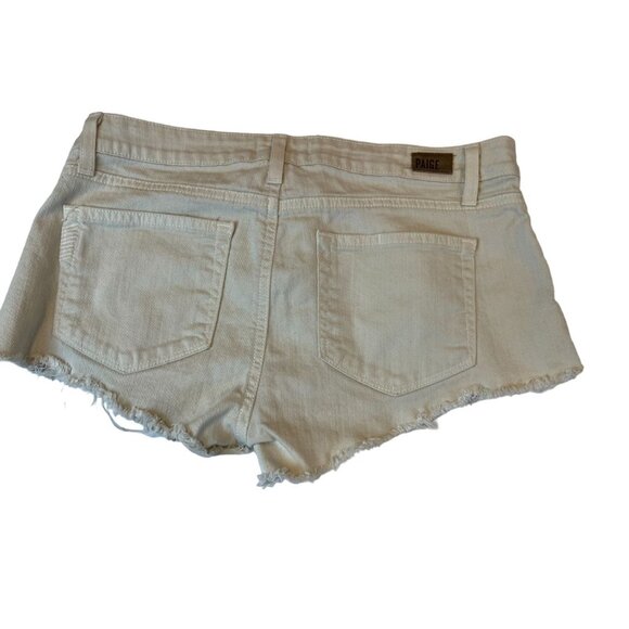 Paige Womens Cut Off Shorty Mini Shorts Echo Park Grey Nomad Size 27 - Picture 2 of 11